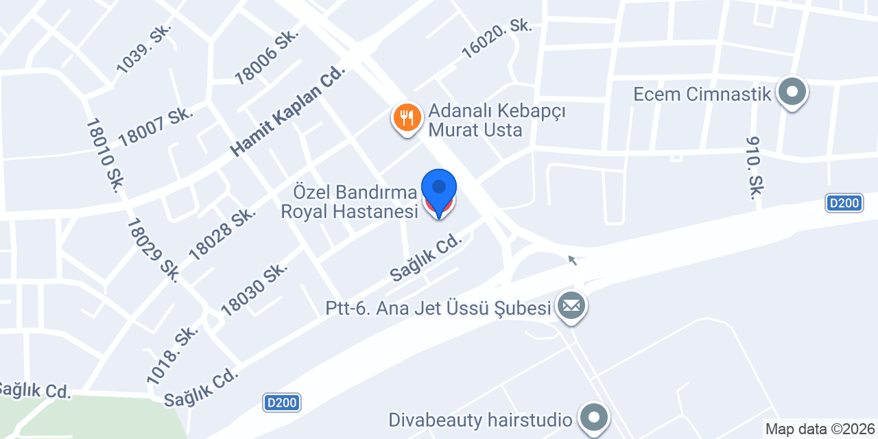 Özel Bandırma Royal Hastanesi konumu
