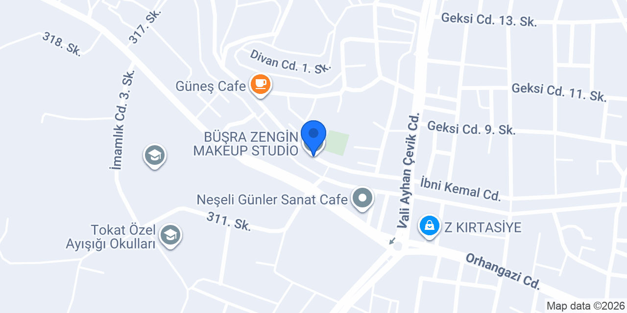 BÜŞRA ZENGİN MAKEUP STUDİO konumu