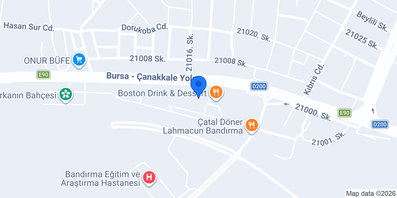 Paslash Cafe Bandırma konumu