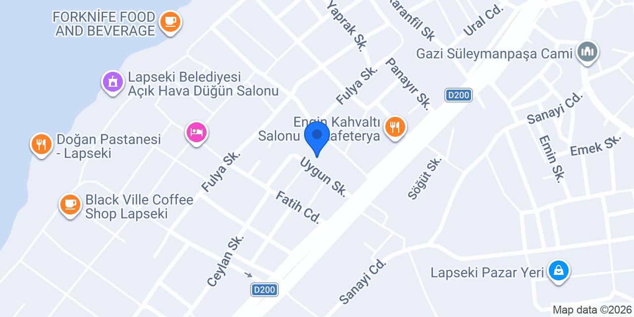 Lapseki esin çiçek evi konumu