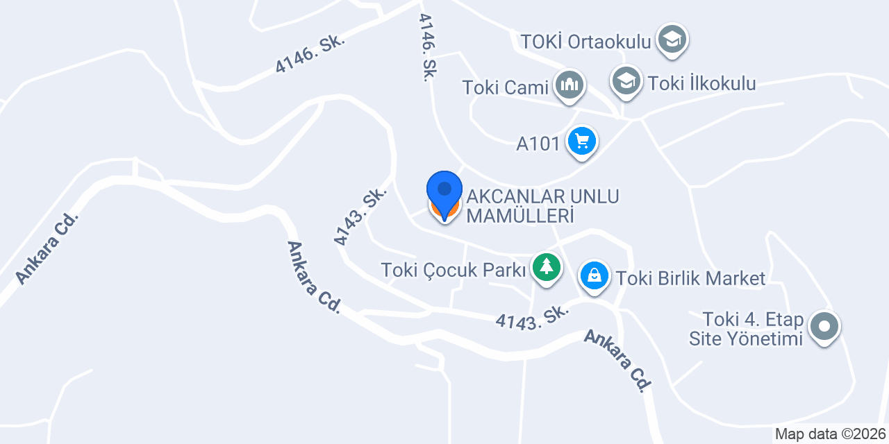 AKCANLAR UNLU MAMÜLLERİ konumu