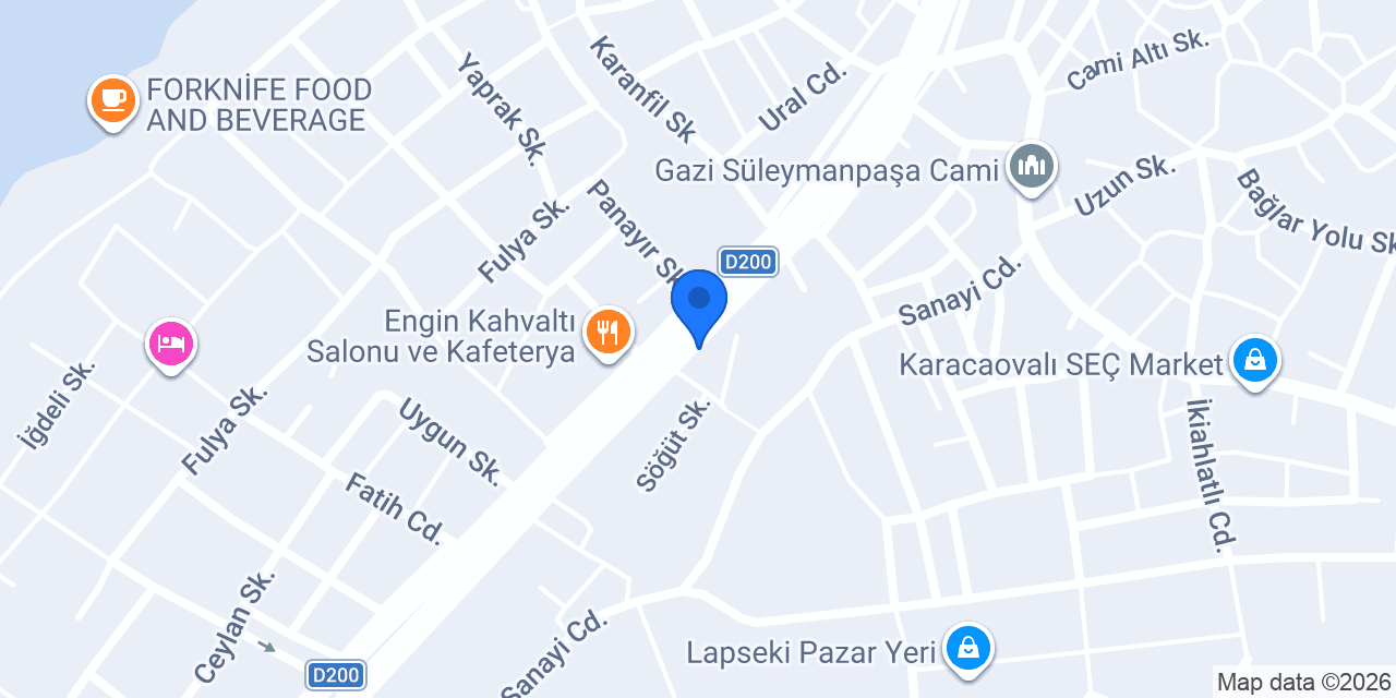 Yıldız Otel Lapseki konumu
