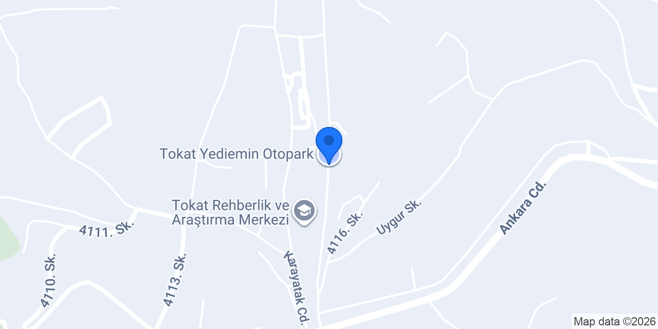Tokat Yediemin Otopark konumu