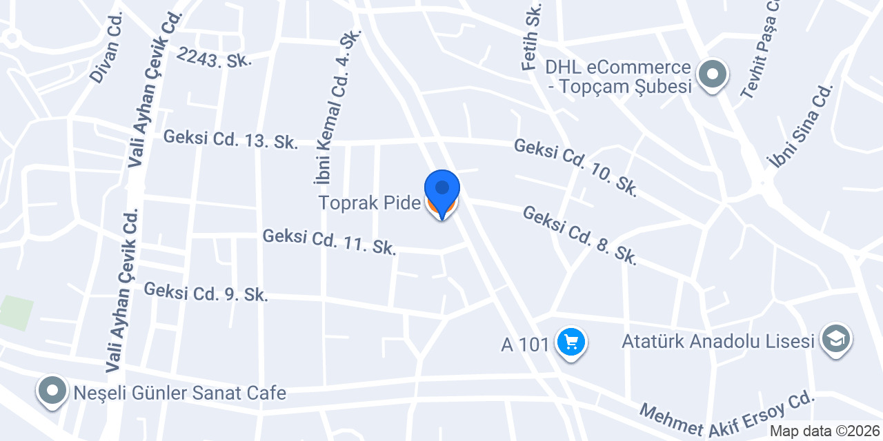 Toprak Pide konumu