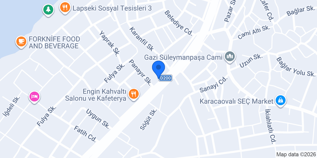 Halkbank Lapseki Şubesi konumu