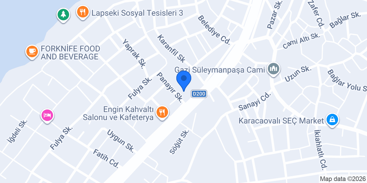 Lapseki Belediyesi Hizmet Binası konumu