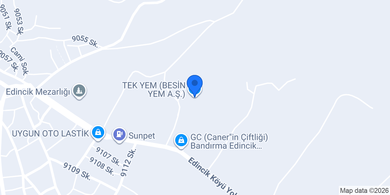 TEK YEM (BESİN YEM A.Ş.) konumu