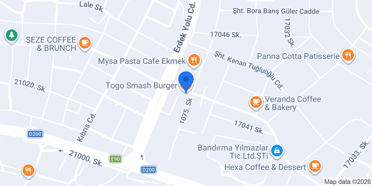 Togo Smash Burger konumu