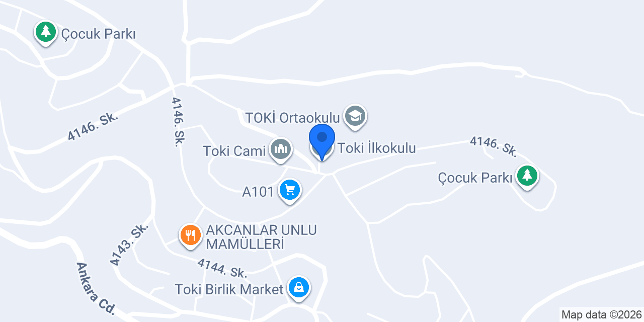 Toki İlkokulu konumu
