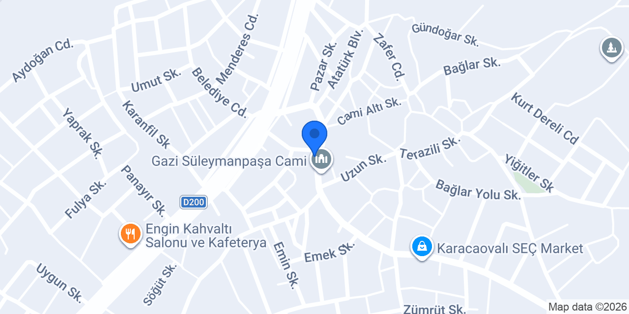 YAŞAR GAYRİMENKUL konumu