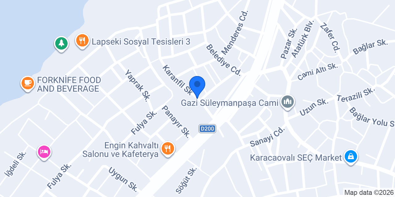 Okaylar Fidancılık konumu