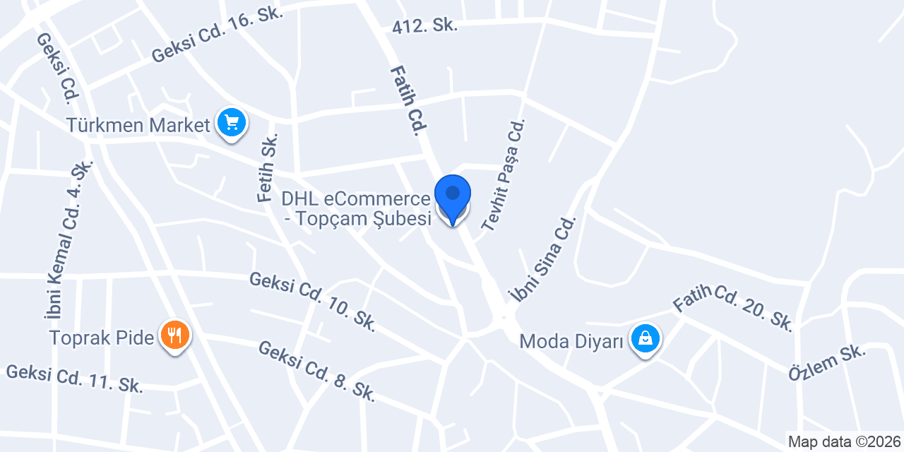 DHL eCommerce - Topçam Şubesi konumu