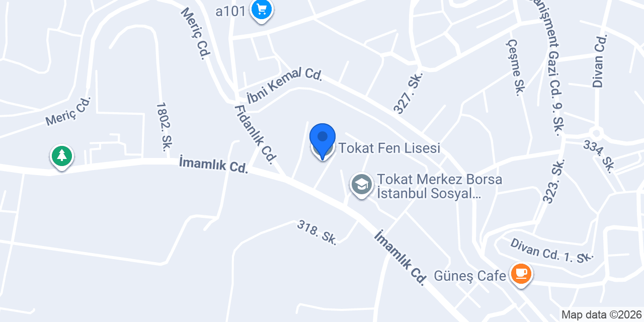 Tokat Fen Lisesi konumu