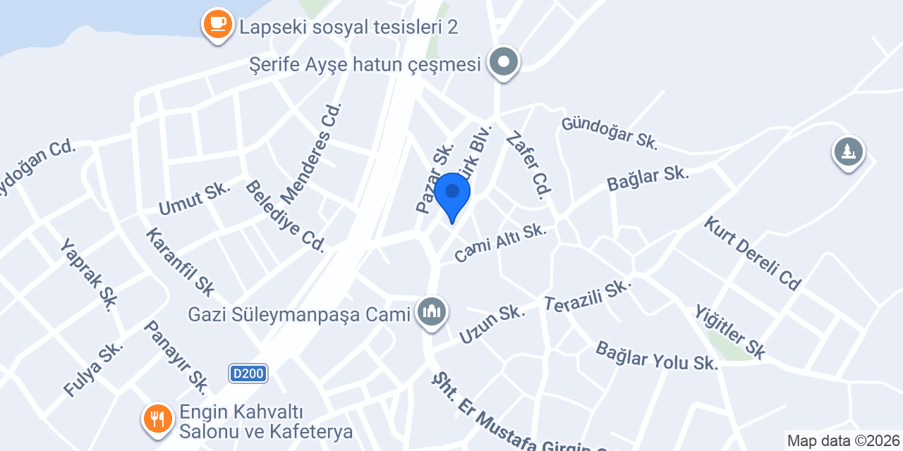 Lapseki Kayıntı büfe konumu