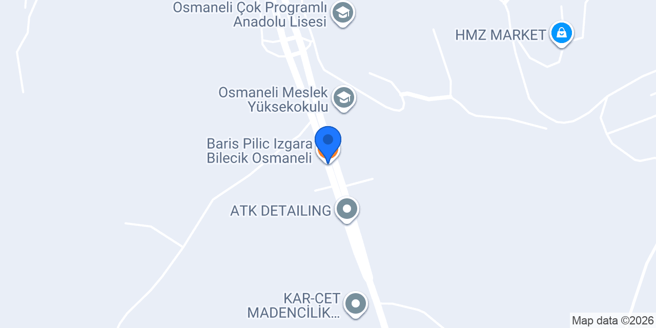 Baris Pilic Izgara Bilecik Osmaneli konumu