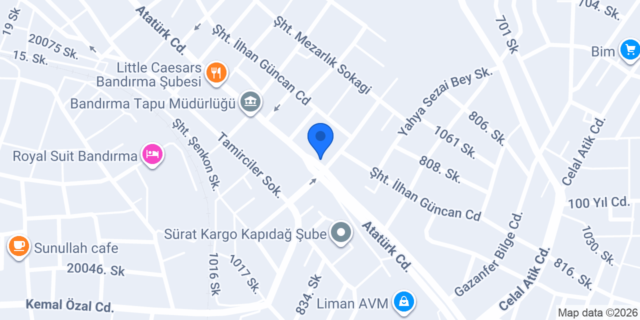 Bandırma Çiçek Dünyası konumu