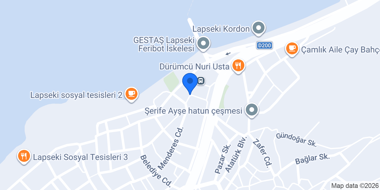 Lapseki İskele taksi konumu