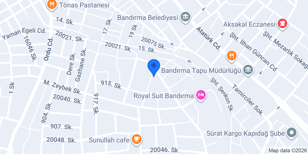 Çınaraltı CAFE konumu