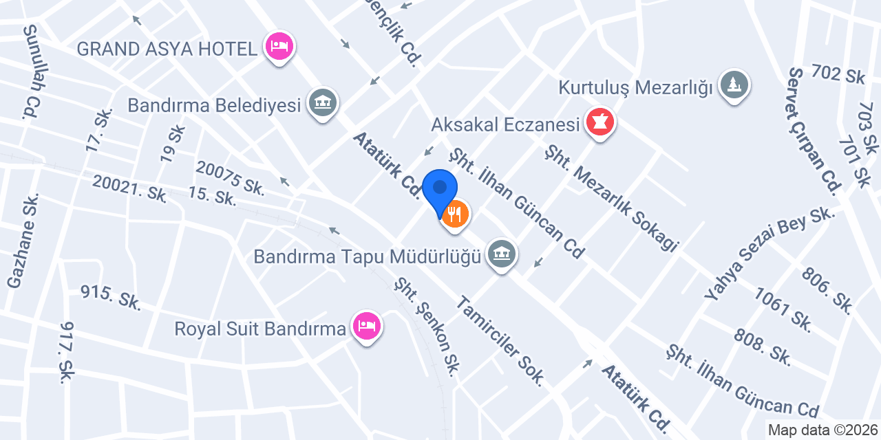 Ergül Mobilya Bandırma konumu