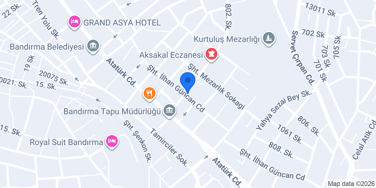 Serbest Muhasebeci Mali Müşavir Şule İnce konumu