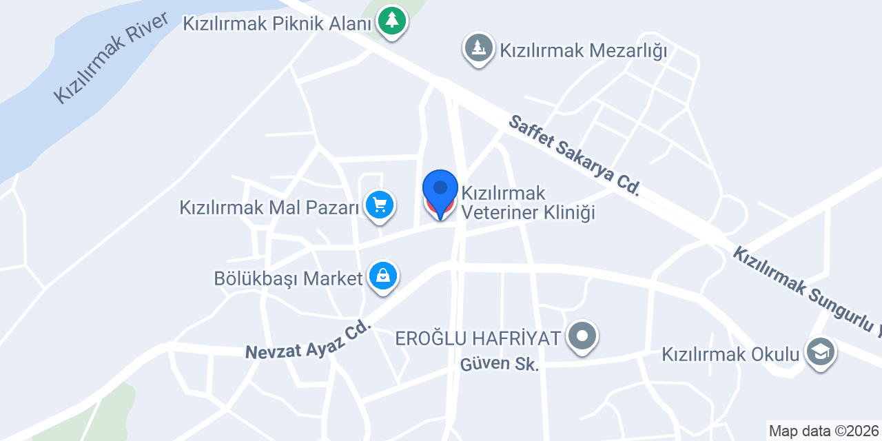 Kızılırmak Veteriner Kliniği konumu