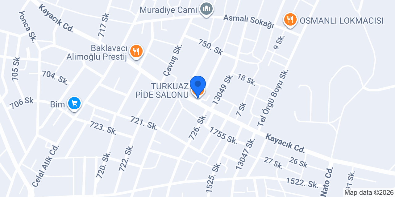 TURKUAZ PİDE SALONU konumu