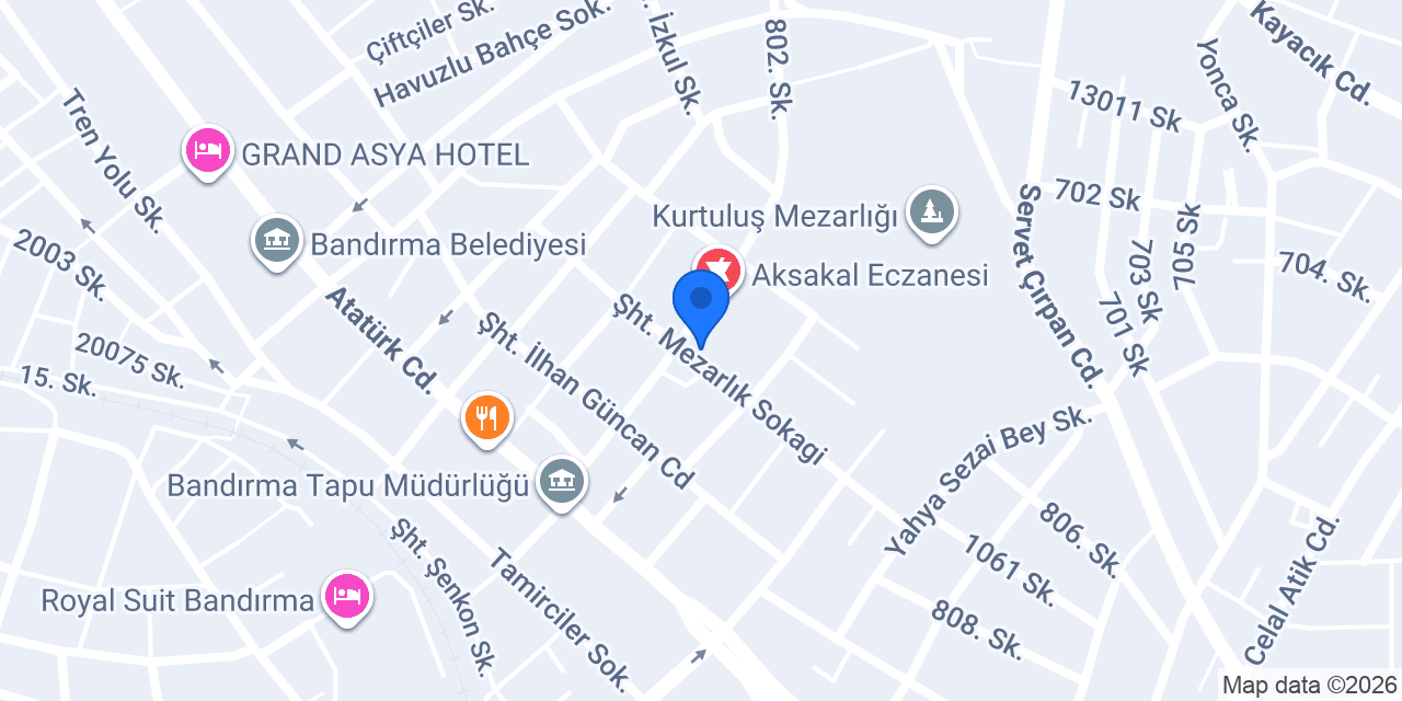 Bandırma 9 Nolu Aile Sağlık Mrk. konumu