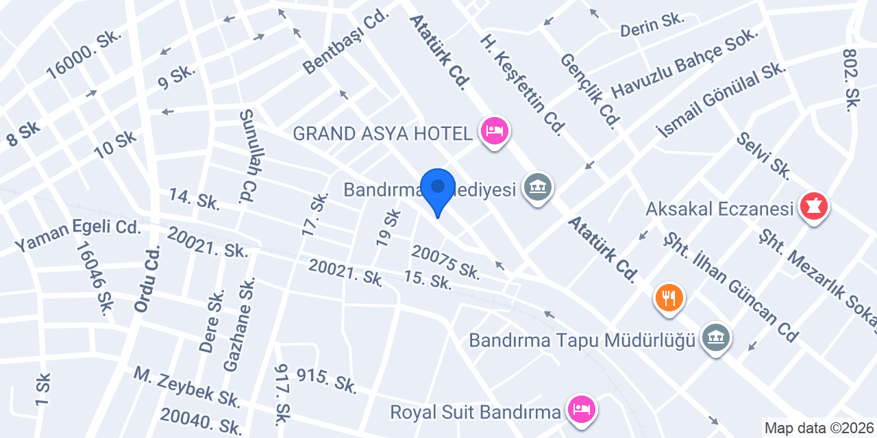 Detay mobilya ve dekorasyon konumu