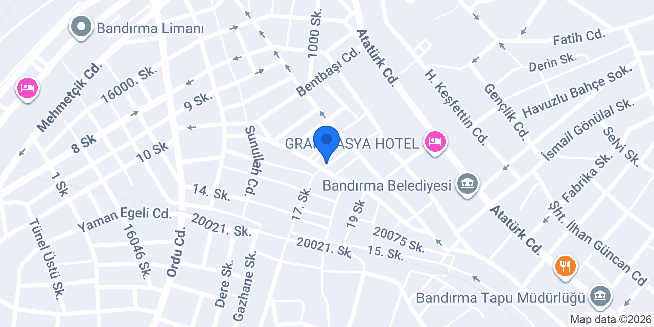 Bilay Perde Bandırma konumu