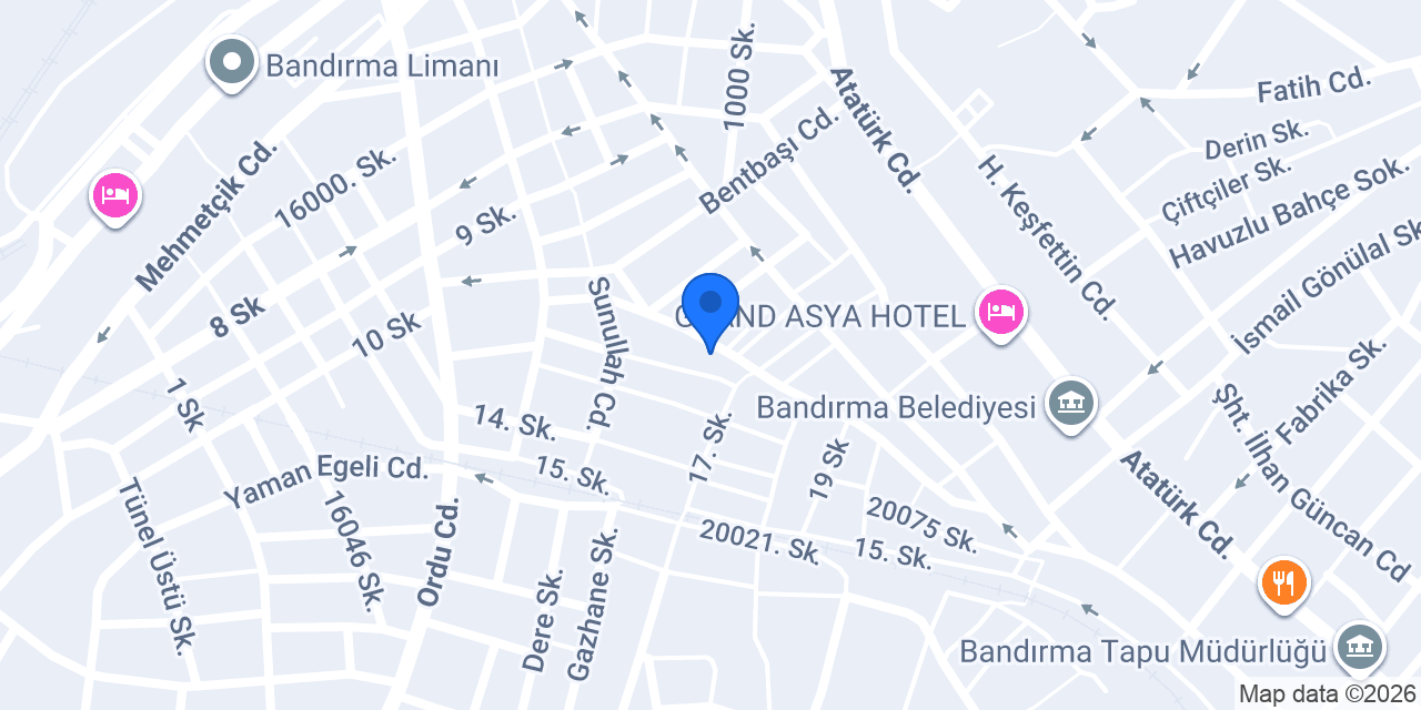 Bandırma Dilek Deniz Emlak konumu