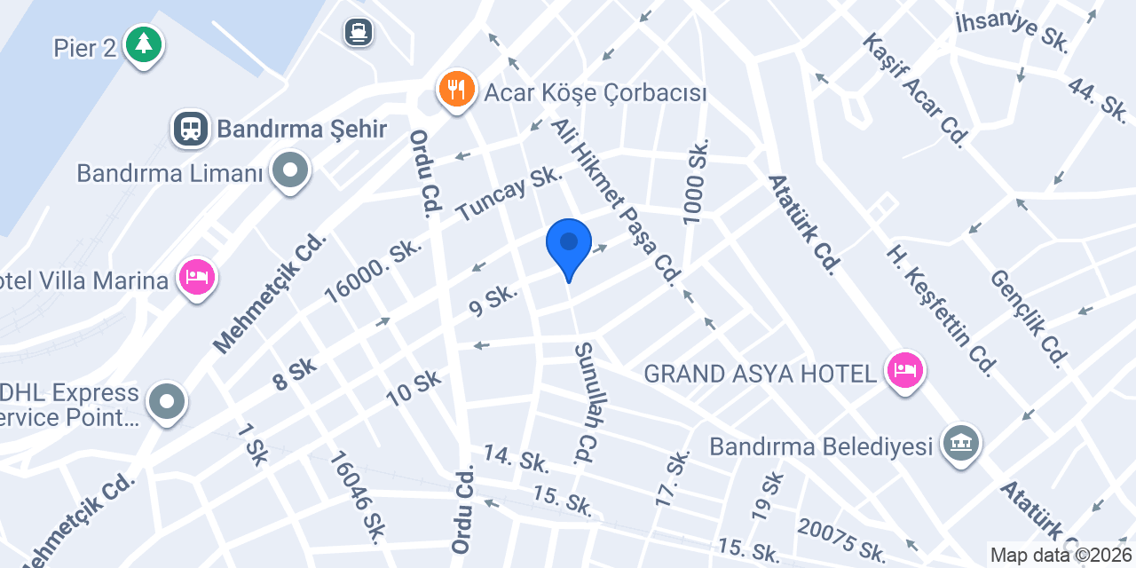 Özdemirler Mobilya konumu