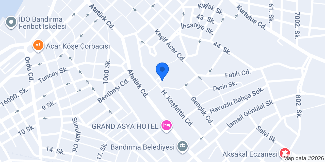 Bandırma Ustam Mobilya konumu