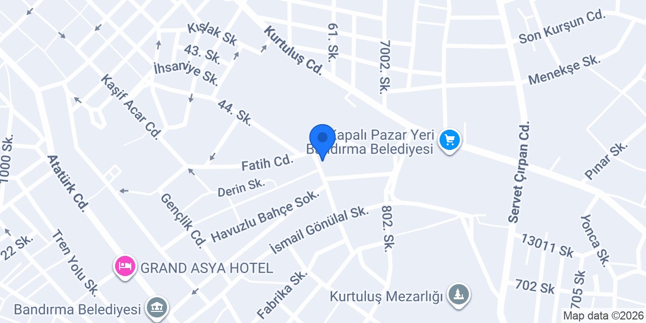 Dodo Pizza & Waffle Bandırma konumu