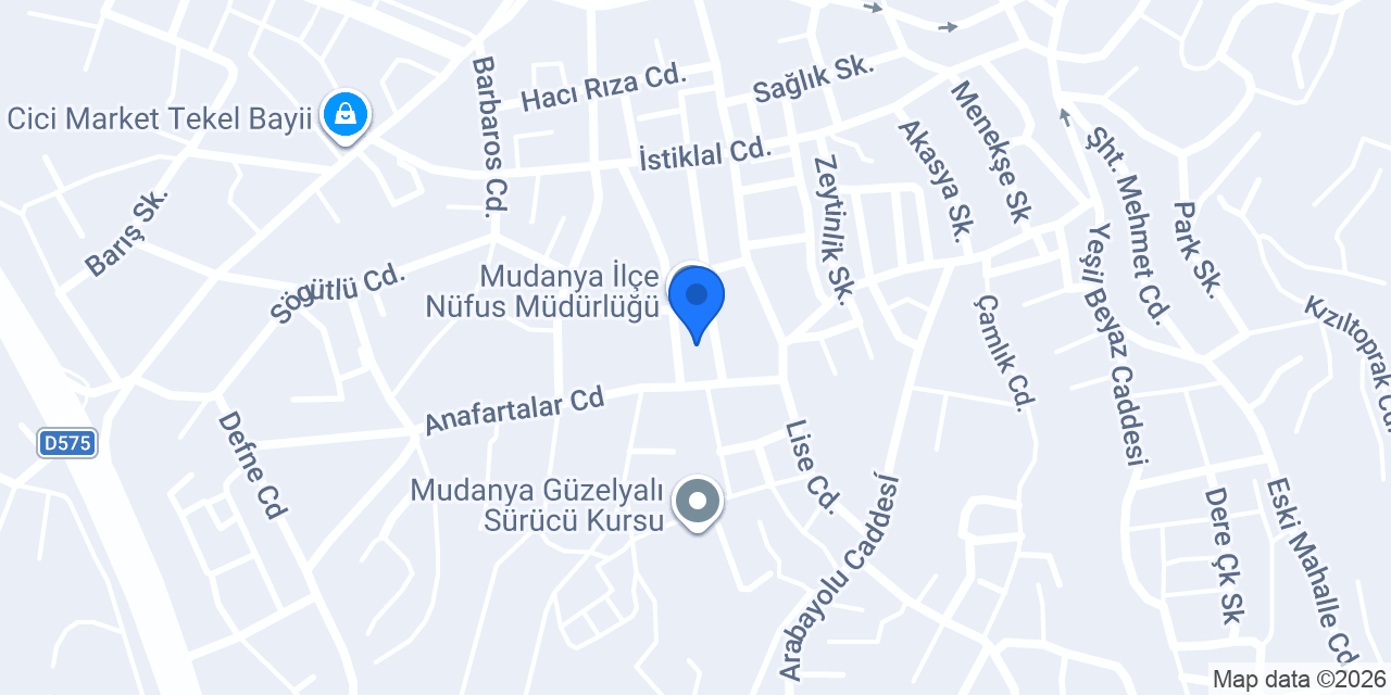 Mudanya Öğretmenevi konumu