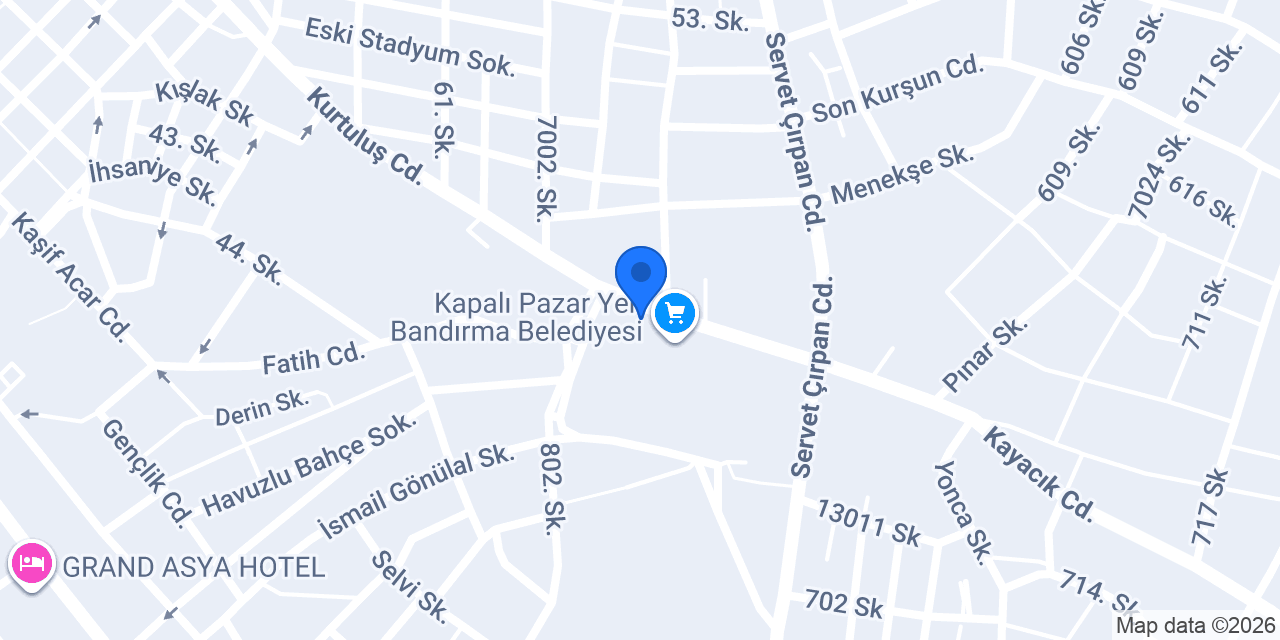 BANDIRMA ROMA DONDURMA konumu