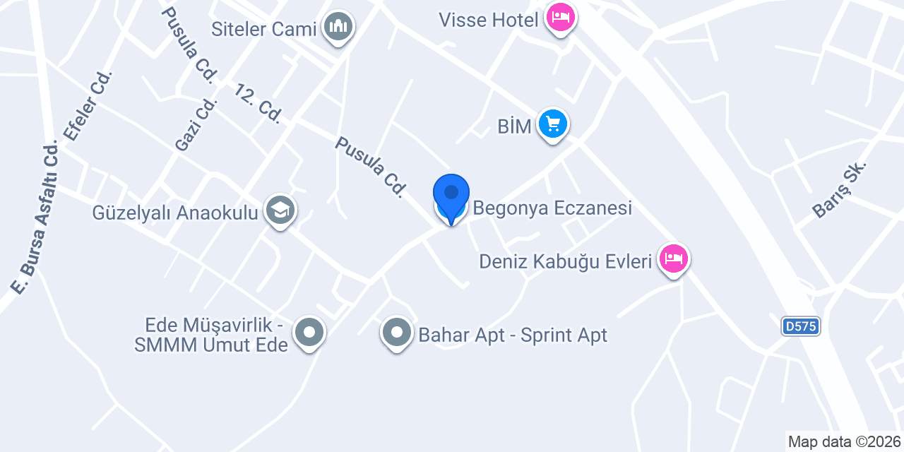 Begonya Eczanesi konumu