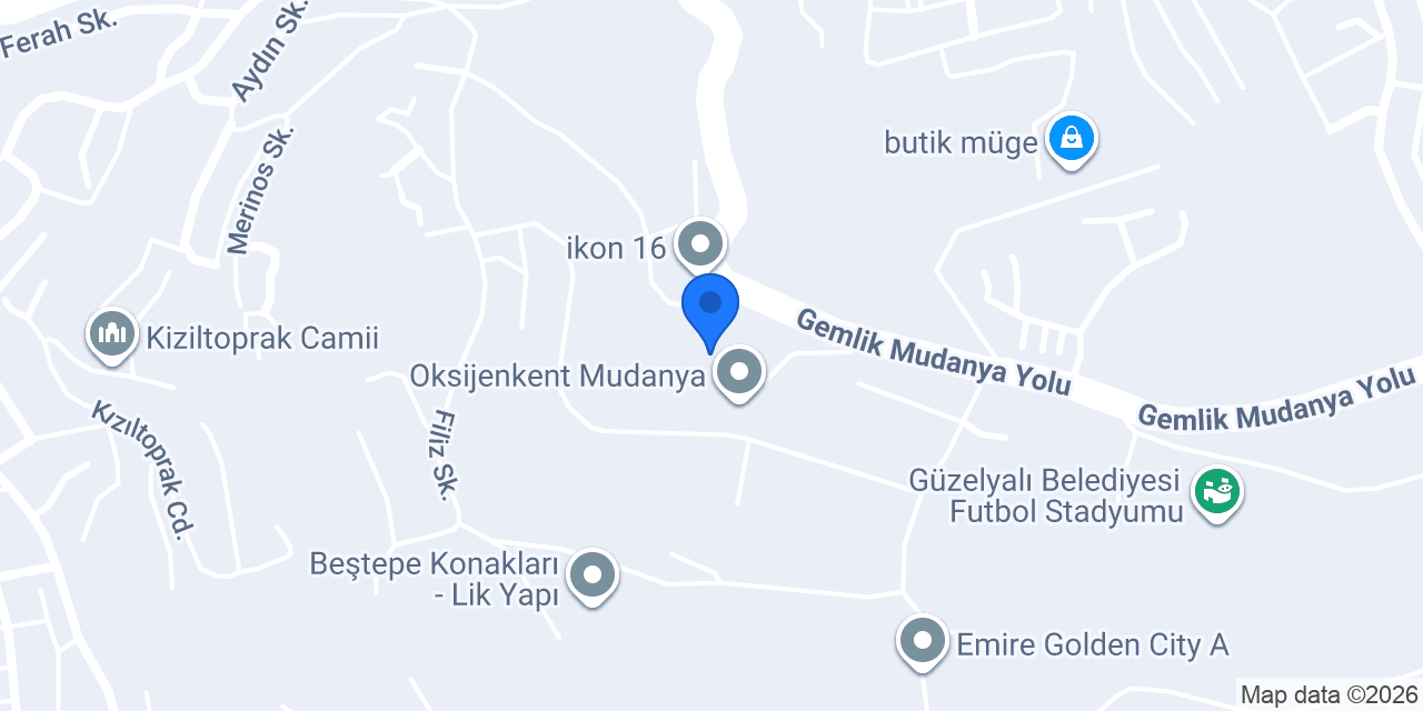Butik Mudanya Sitesi konumu