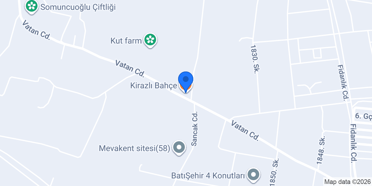 Kirazlı Bahçe konumu