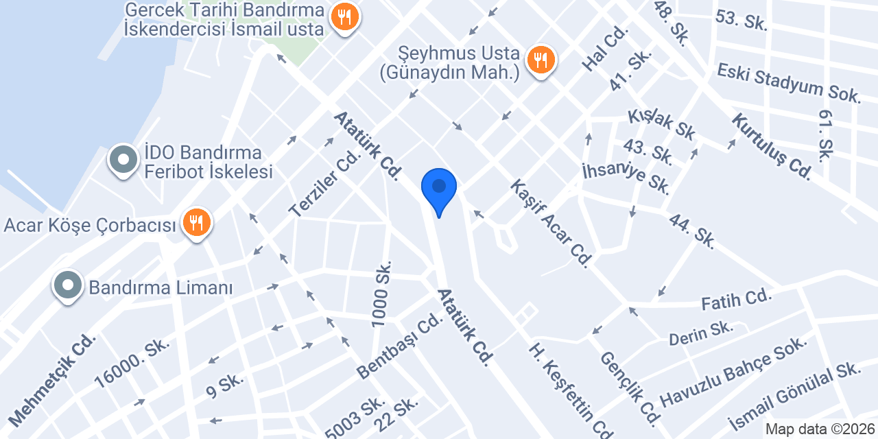 Ptt-bandırma Şubesi konumu