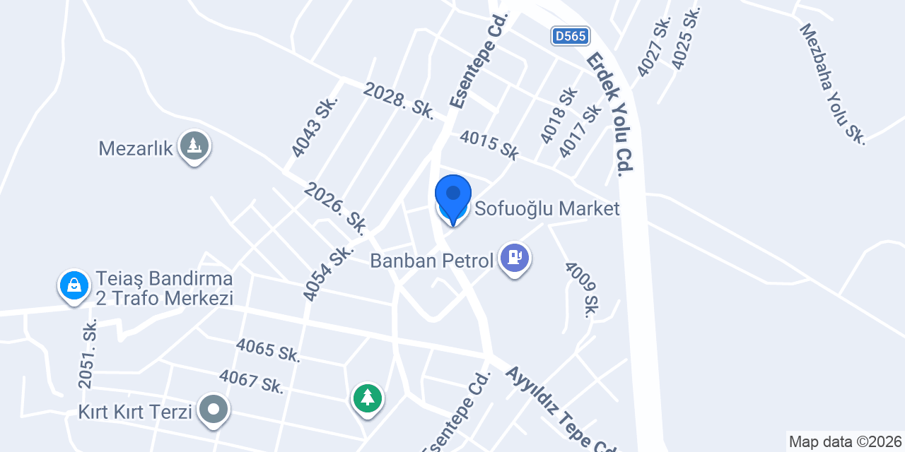 Sofuoğlu Market konumu
