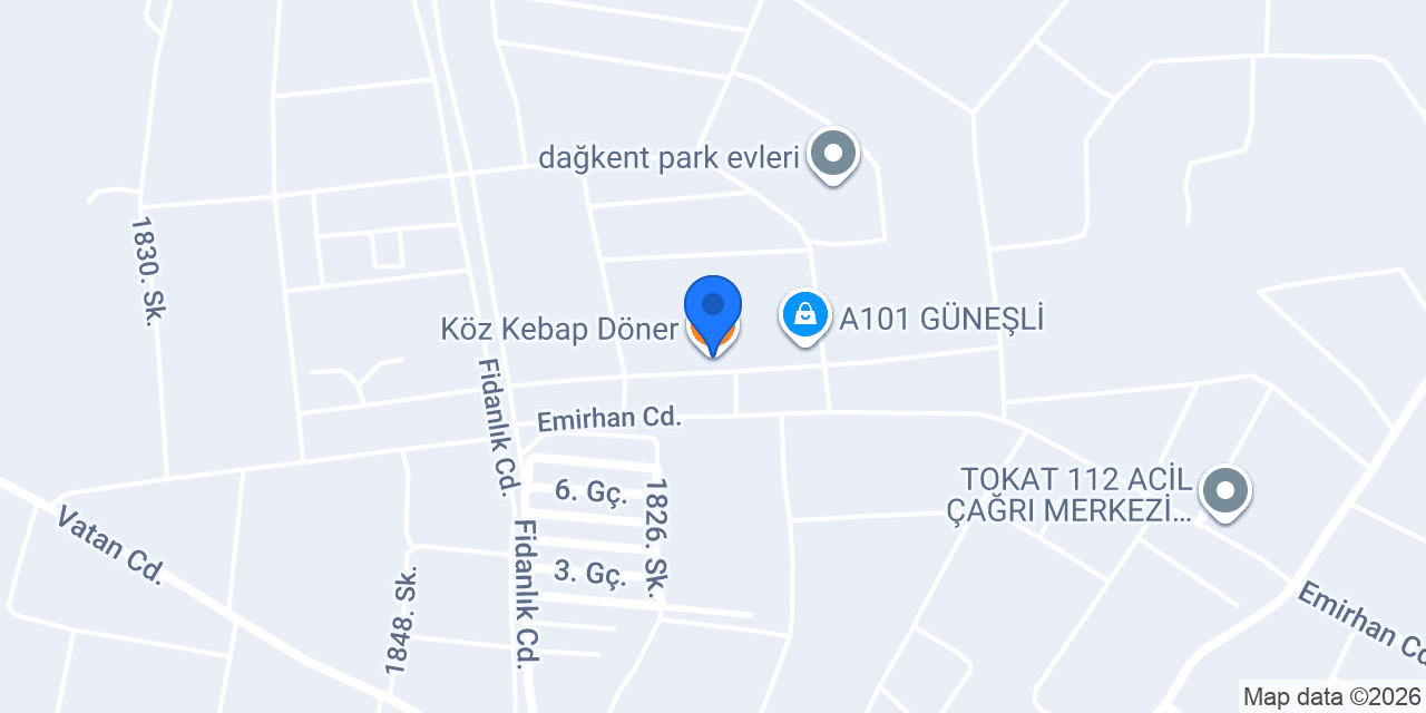 Köz Kebap Döner konumu