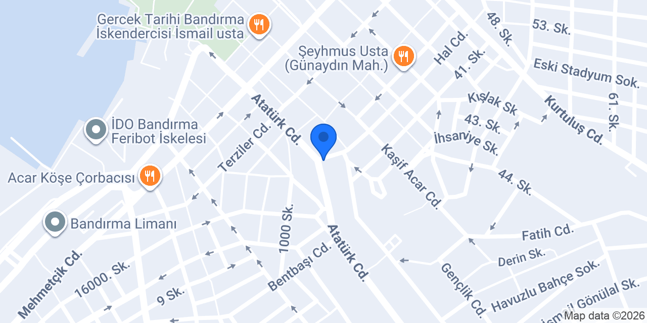 BANDIRMA ÜÇEL EMLAK İNŞAAT konumu