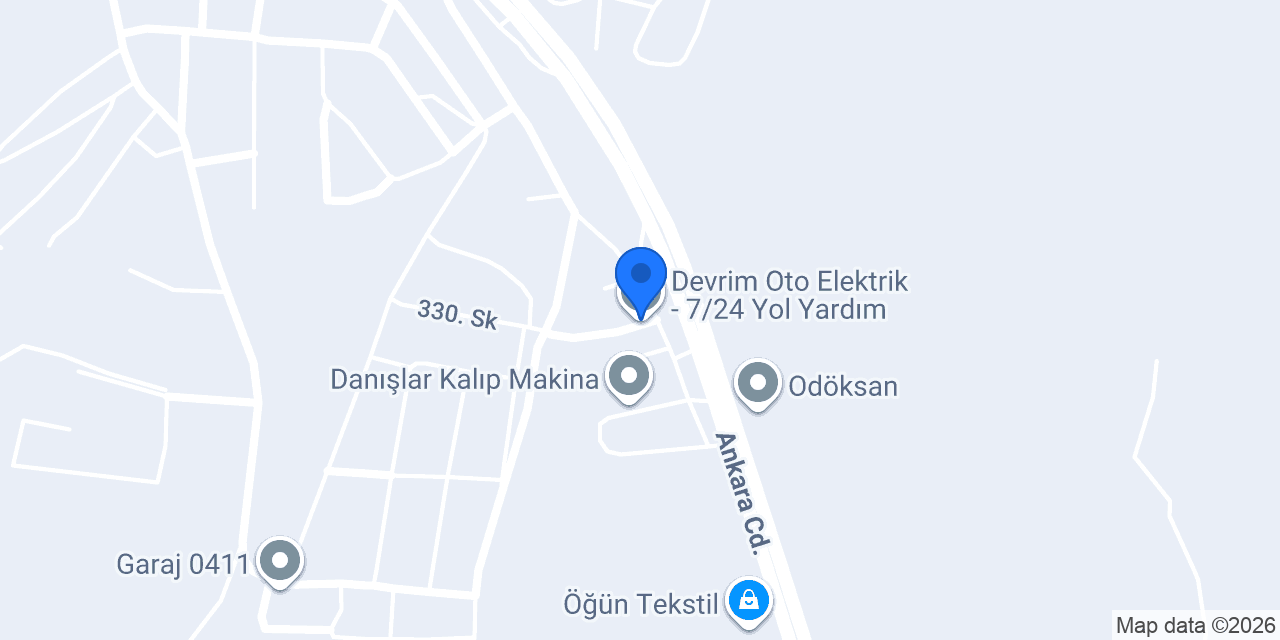 Devrim Oto Elektrik - 7/24 Yol Yardım konumu