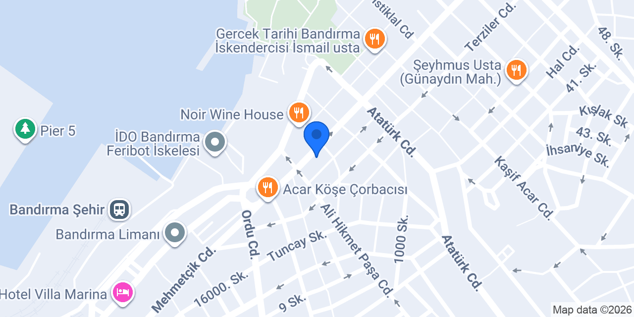 Bandırma Yiğit Rent A Car konumu