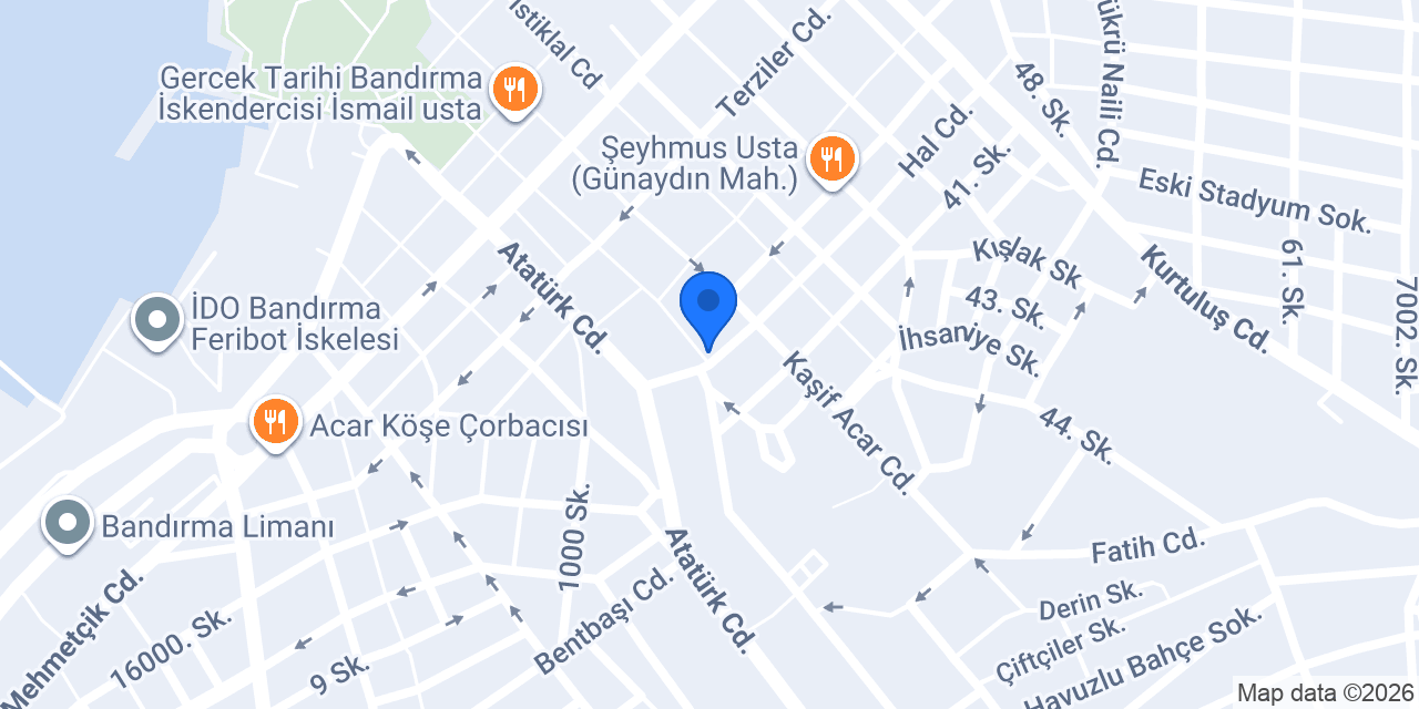 Beysos Döner Bandırma konumu