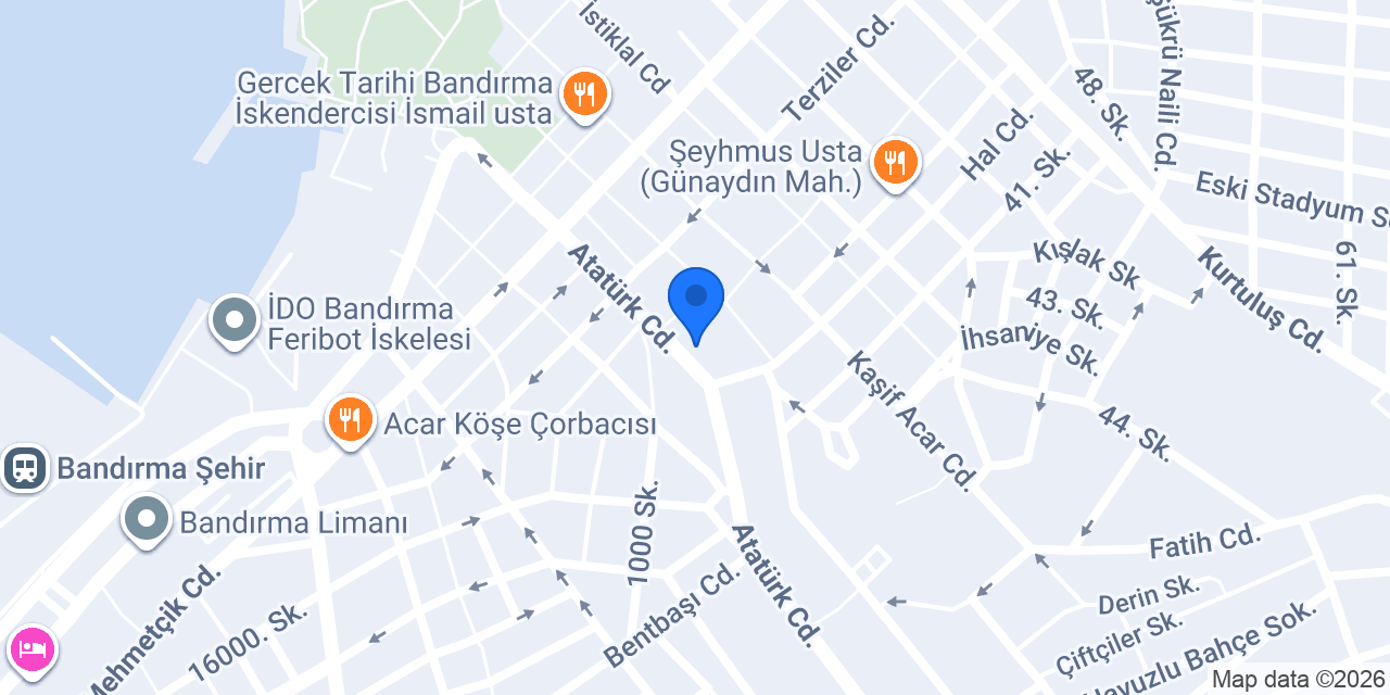 Bandırma Çiçek Evi konumu