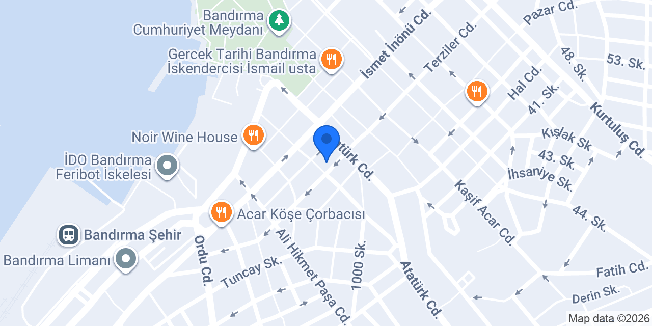 BANDIRMA GÖZNUR OTEL konumu