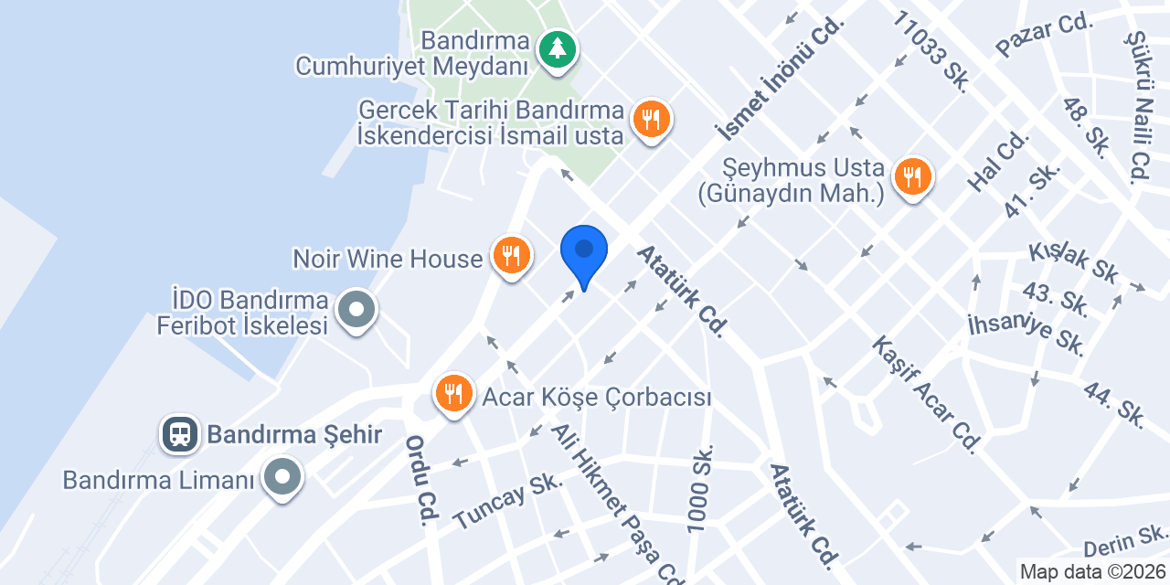 TEB Bandırma Şubesi konumu