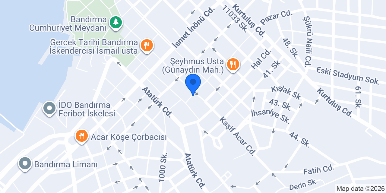 Bandirma Kurye konumu