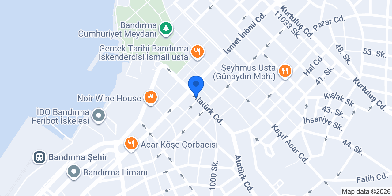 Bandırma Ceviz Fidanlığı konumu